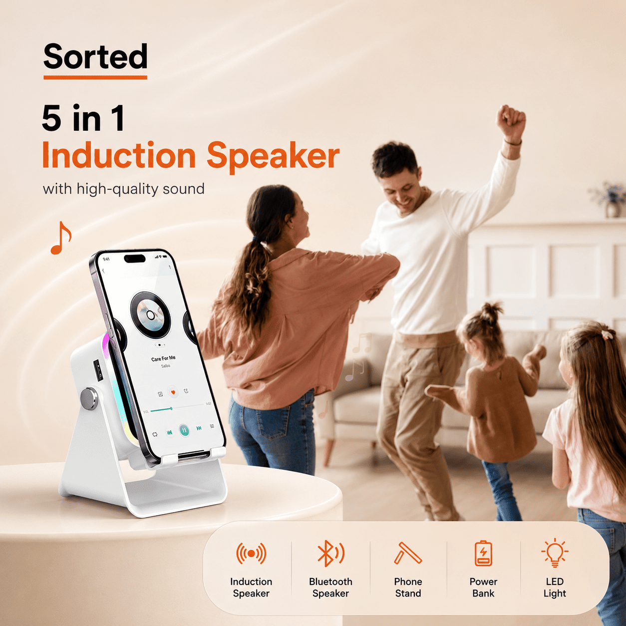 Sorted 5 in 1 Induction SoundStand - SortedStuff